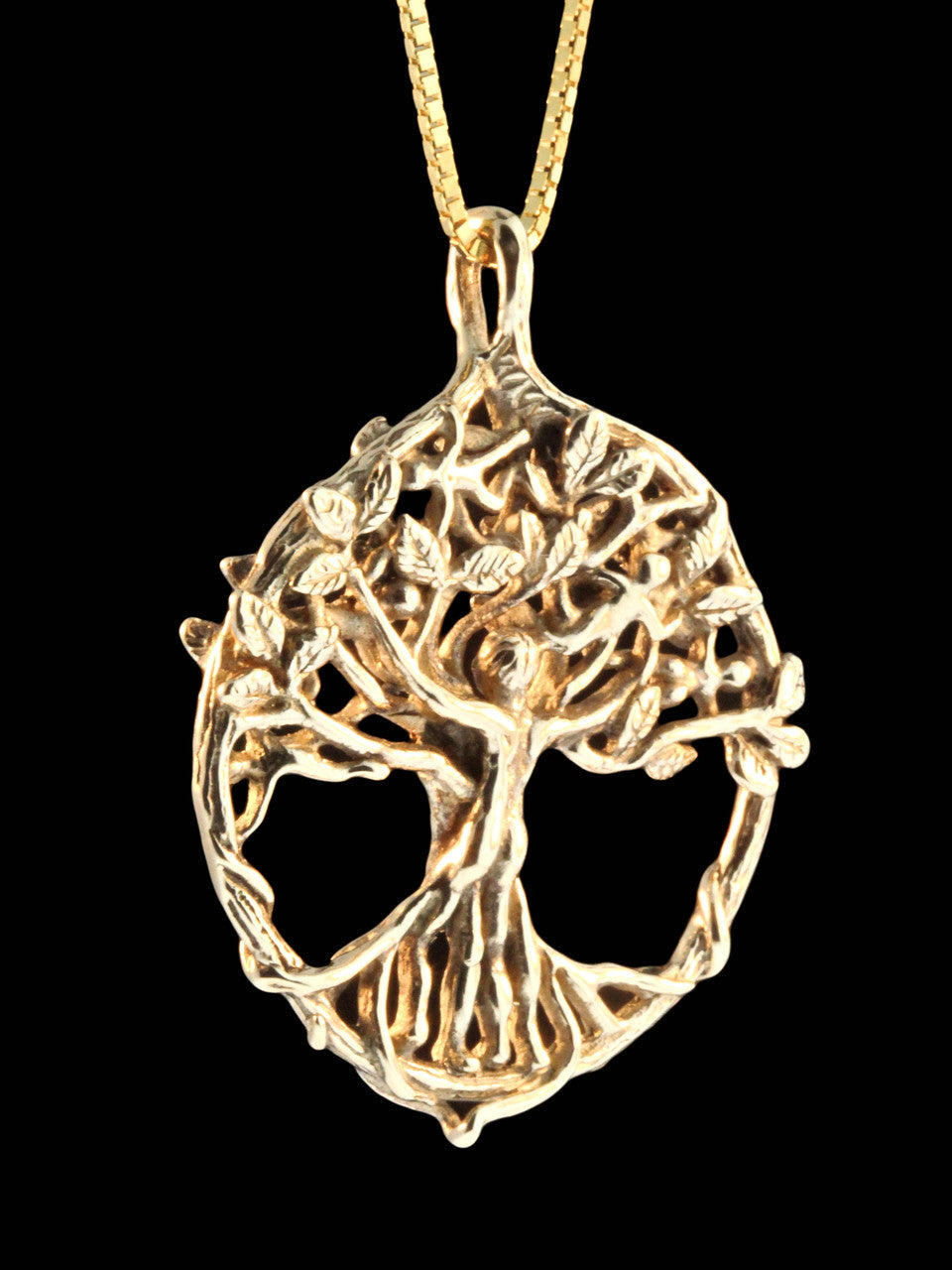 Circle of Life Tree Pendant - 14k Gold