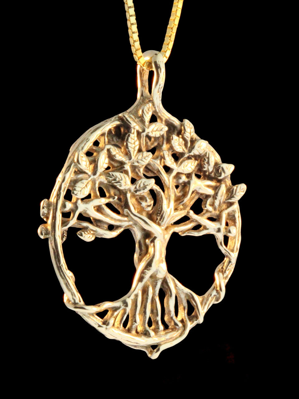Circle of Life Tree Pendant - 14k Gold