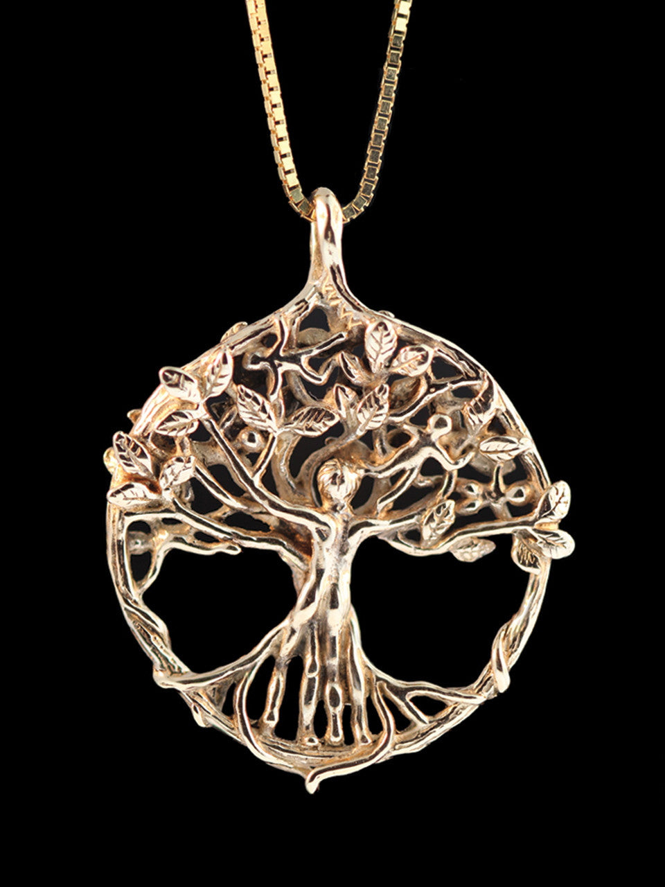 Circle of Life Tree Pendant - 14k Gold