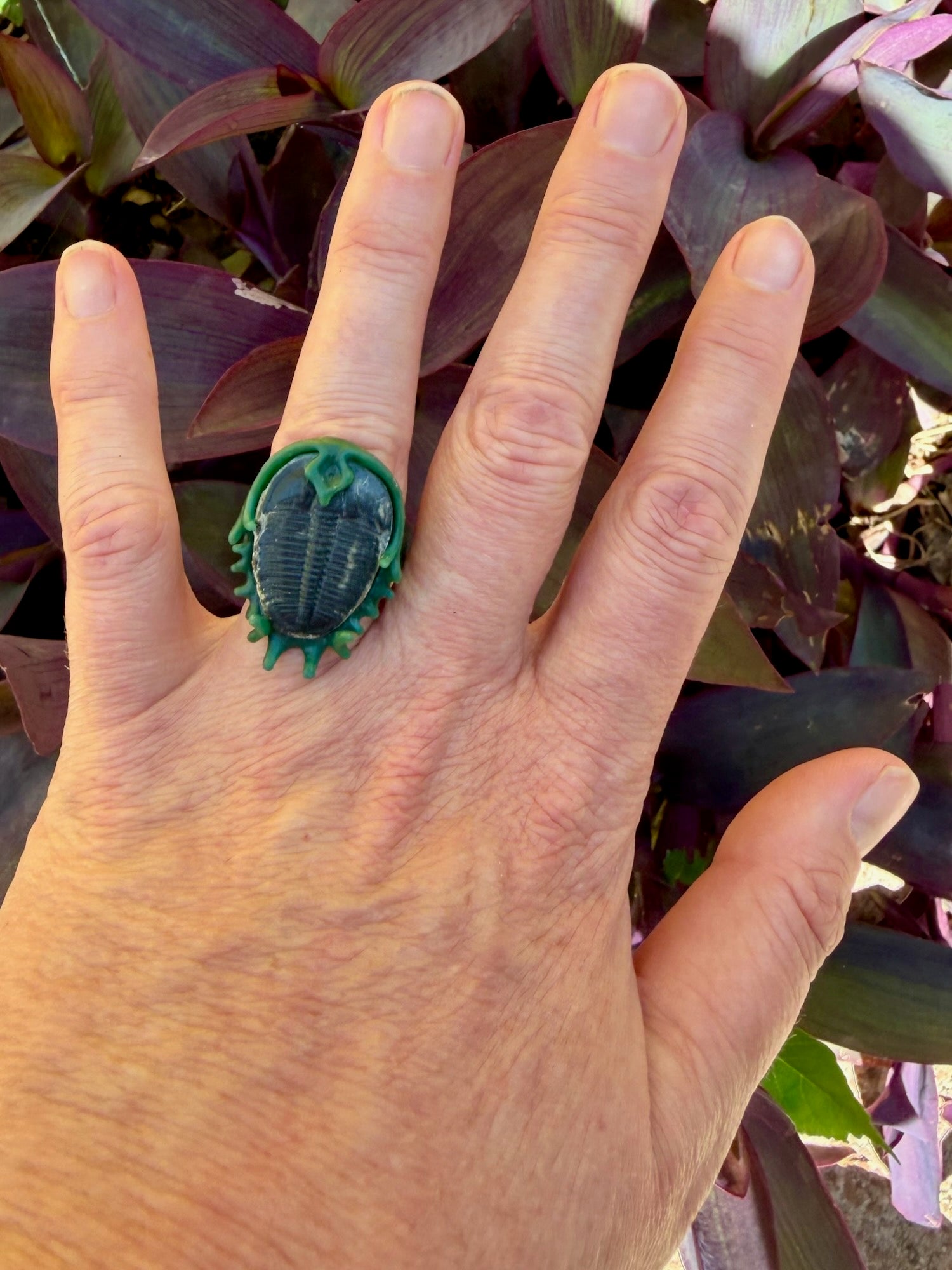 Trilobite Fossil Ring - Sterling Silver