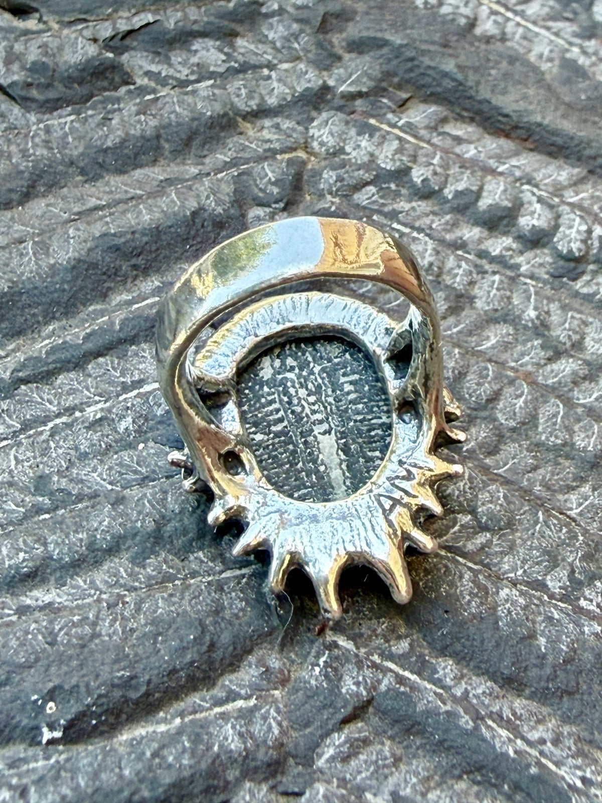 Genuine Trilobite Fossil Ring - Sterling Silver