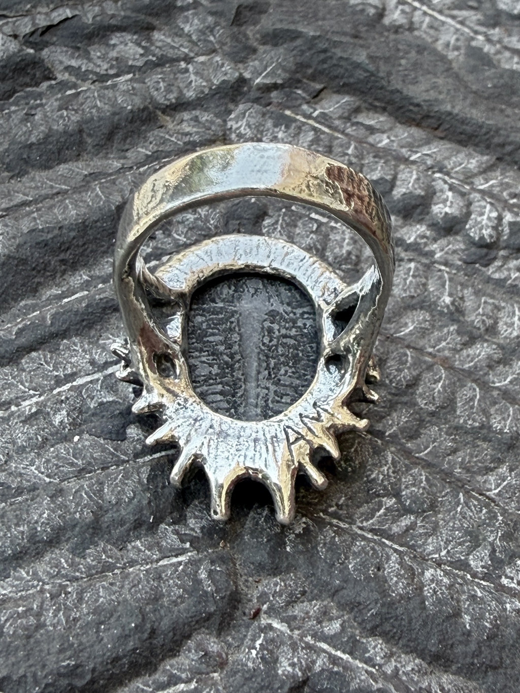 Genuine Trilobite Fossil Ring - Sterling Silver
