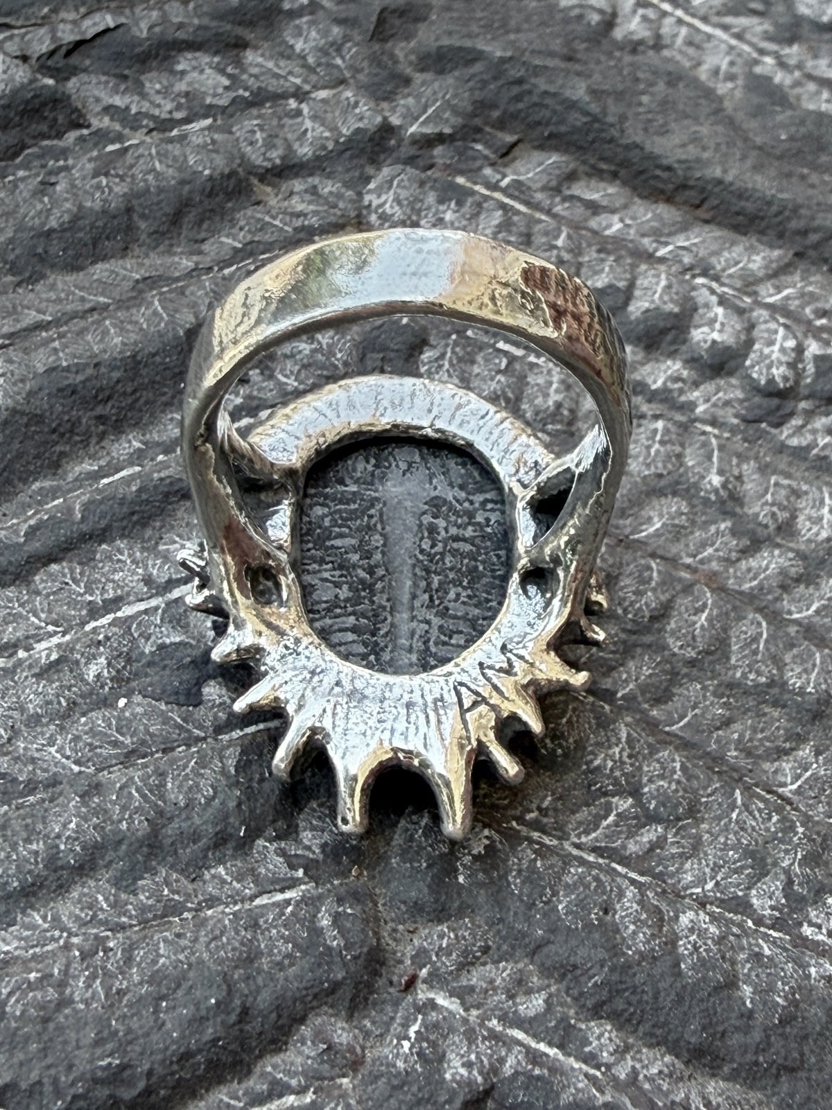 Genuine Trilobite Fossil Ring - Sterling Silver