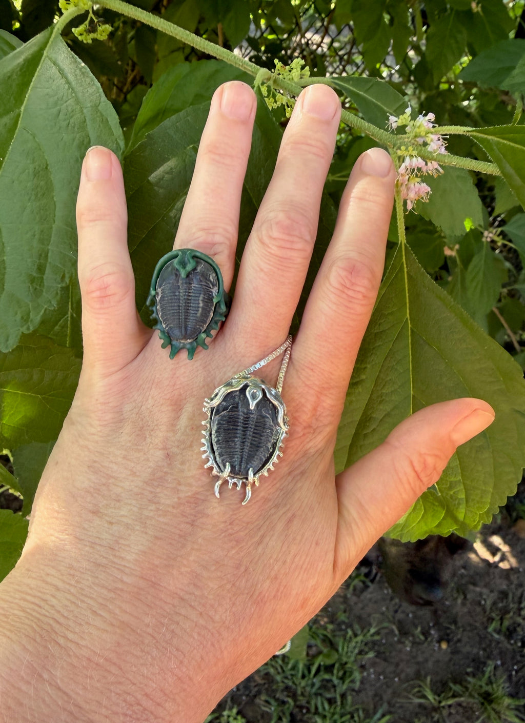 Trilobite Fossil Ring - Sterling Silver
