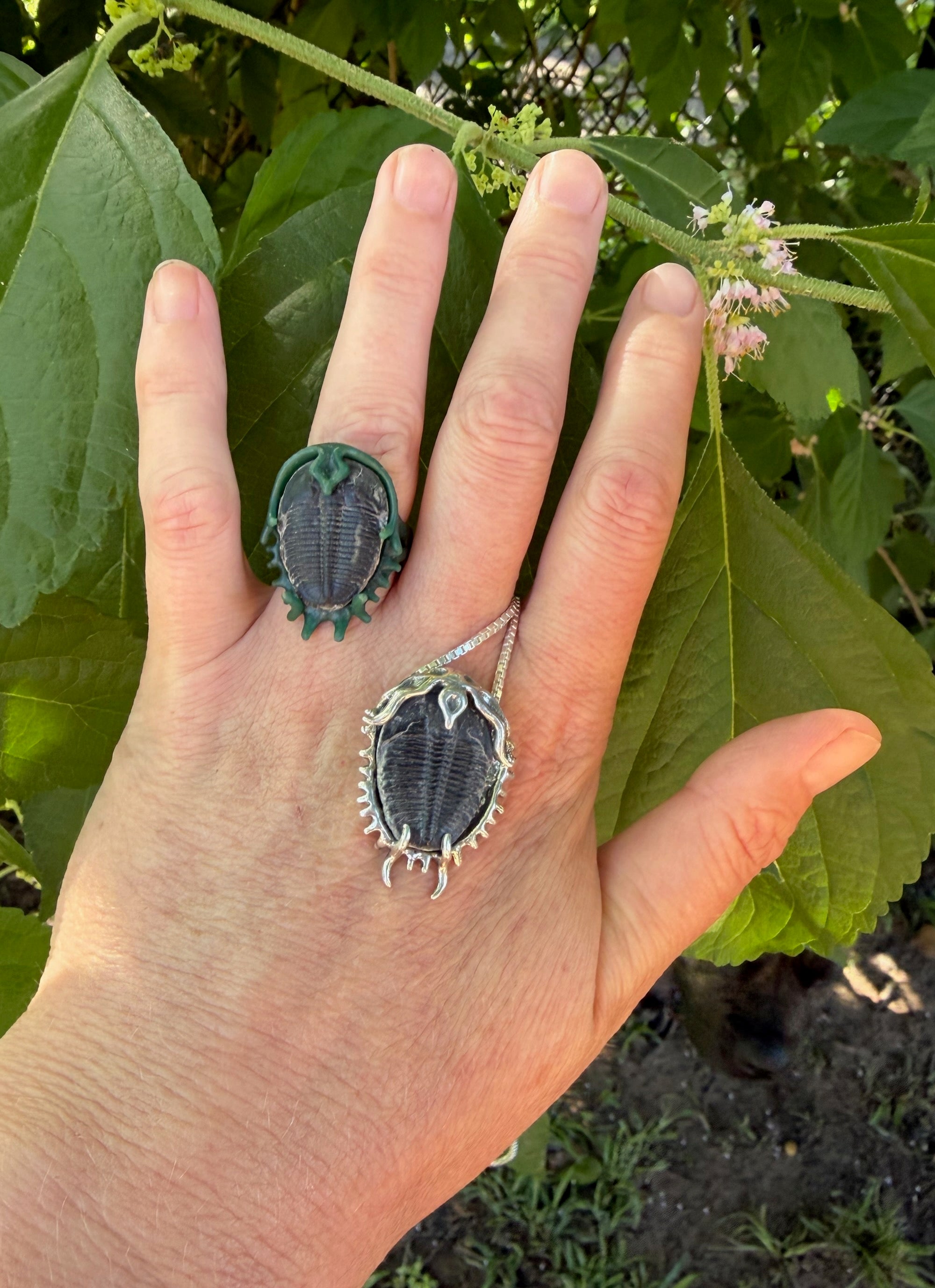 Trilobite Fossil Ring - Sterling Silver
