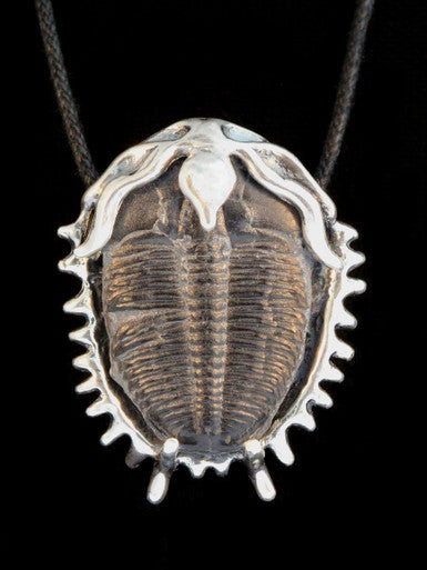 Trilobite Fossil Pendant - Silver