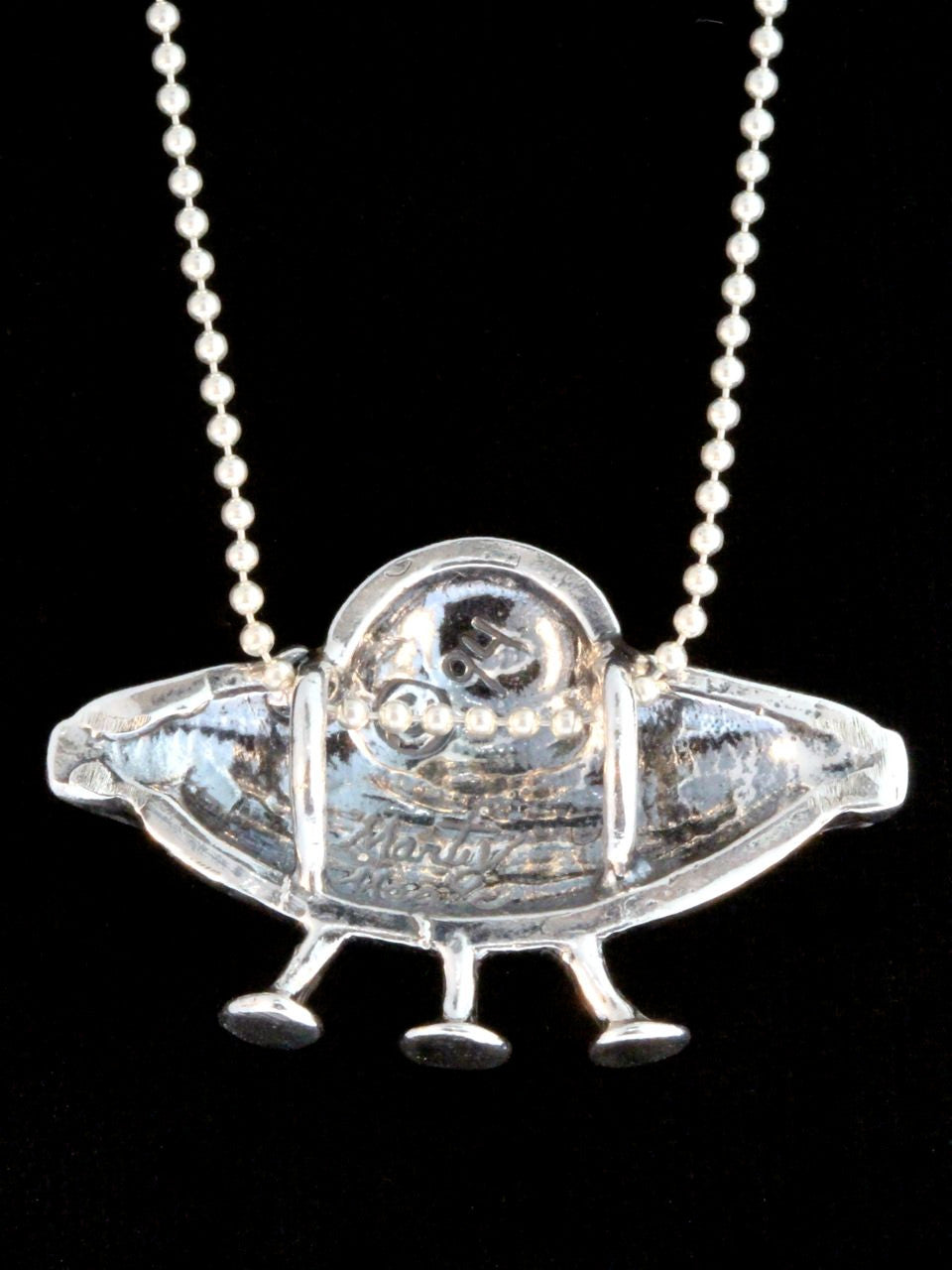 Flying Saucer Charm -Silver