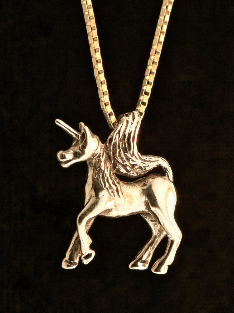 Unicorn Charm - 14k Gold