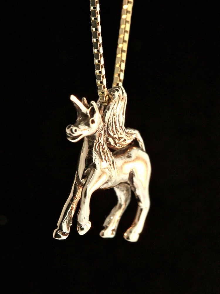 Unicorn Charm - 14k Gold