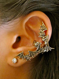 Bat Flock Ear Cuff - Bronze