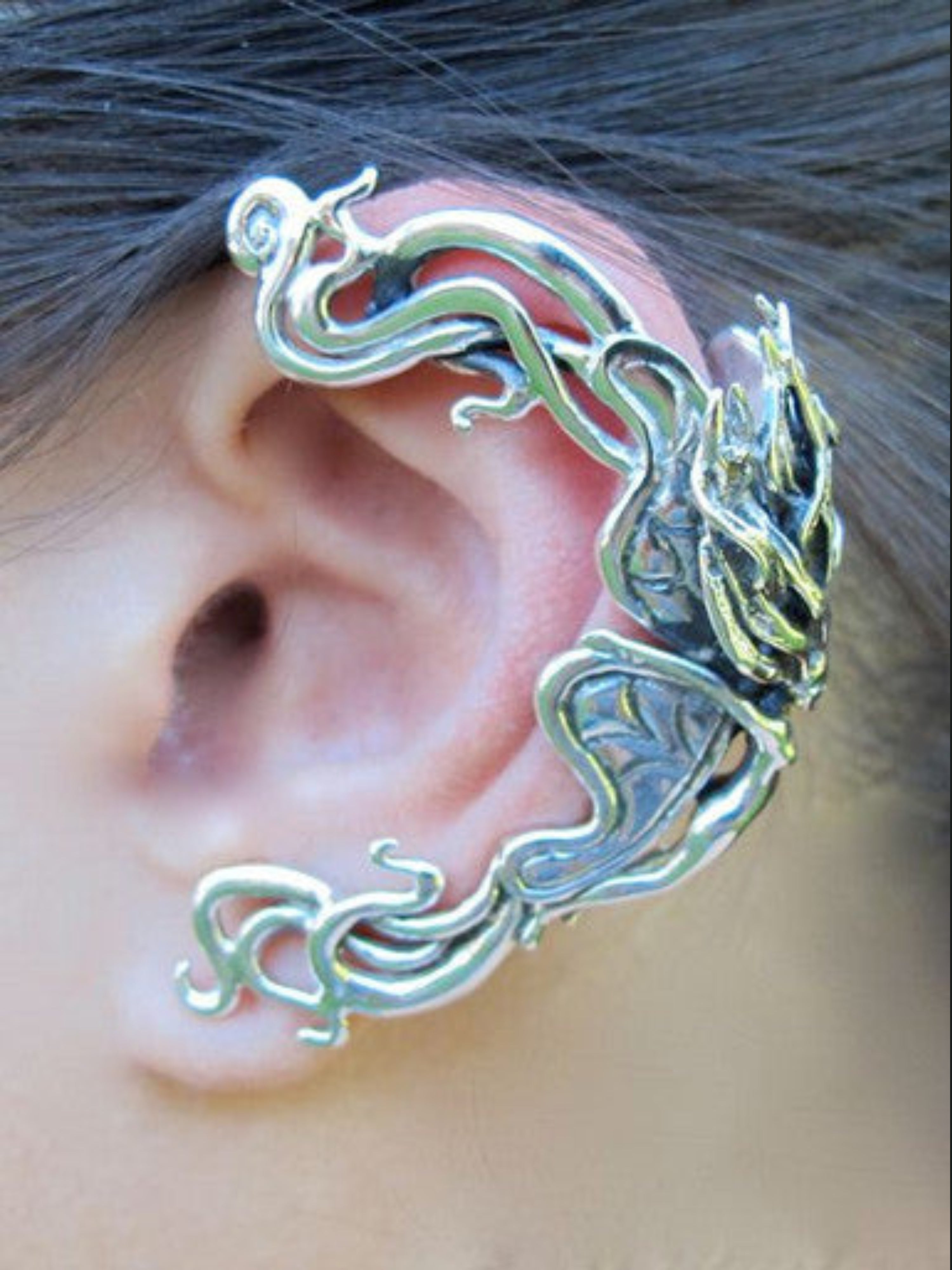 Wind Rider Fairy Ear Wrap - Silver