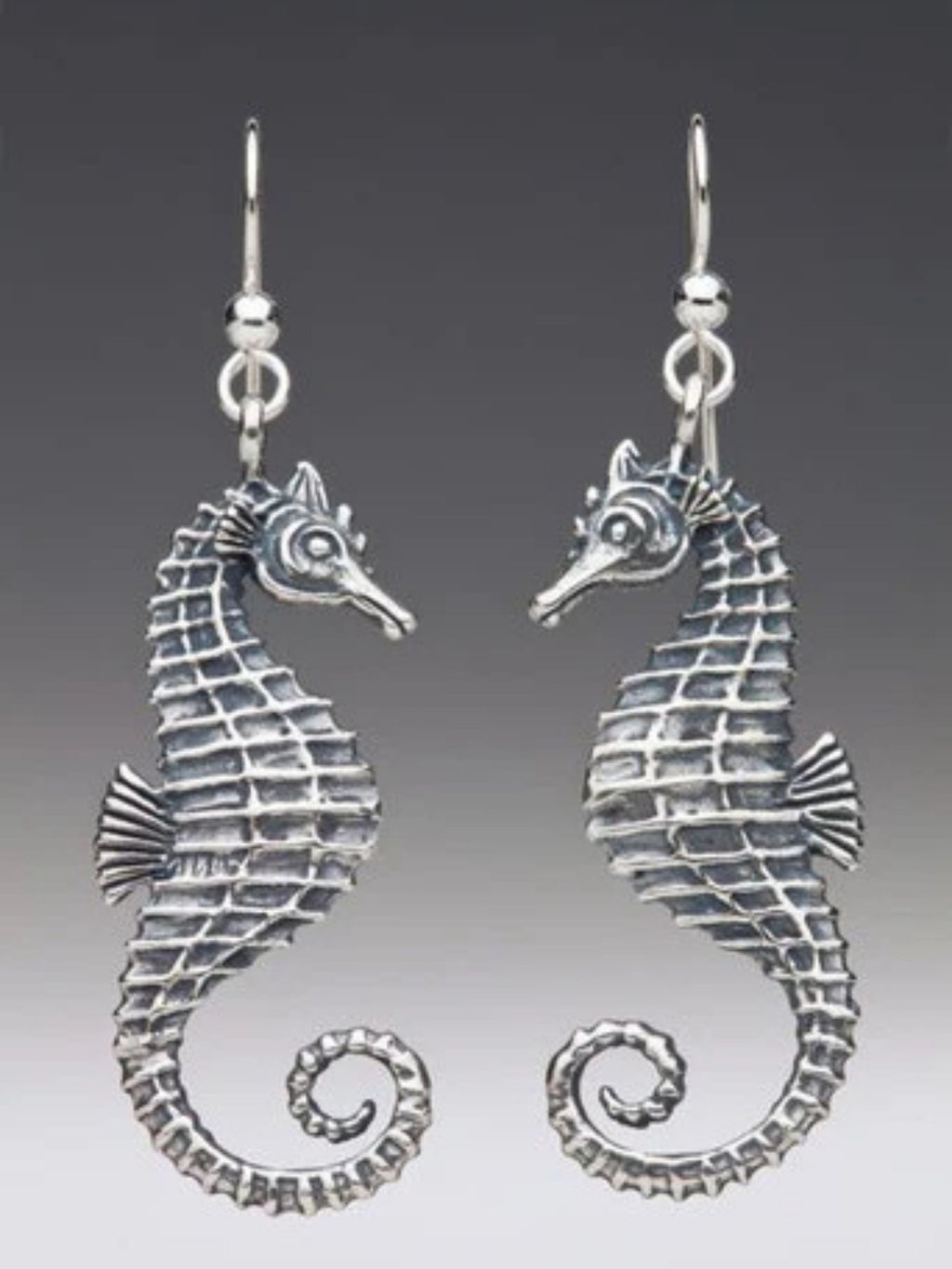Seahorse Earrings - Sterling Silver