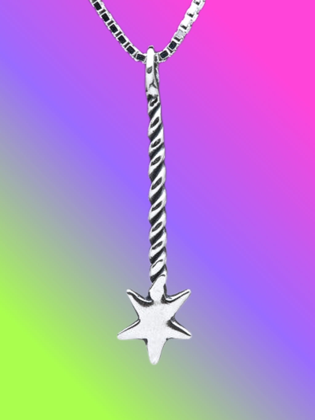 Fairy Magic Wand Charm - Sterling Silver