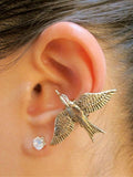 Mocking Jay Bird Ear Cuff - Bronze