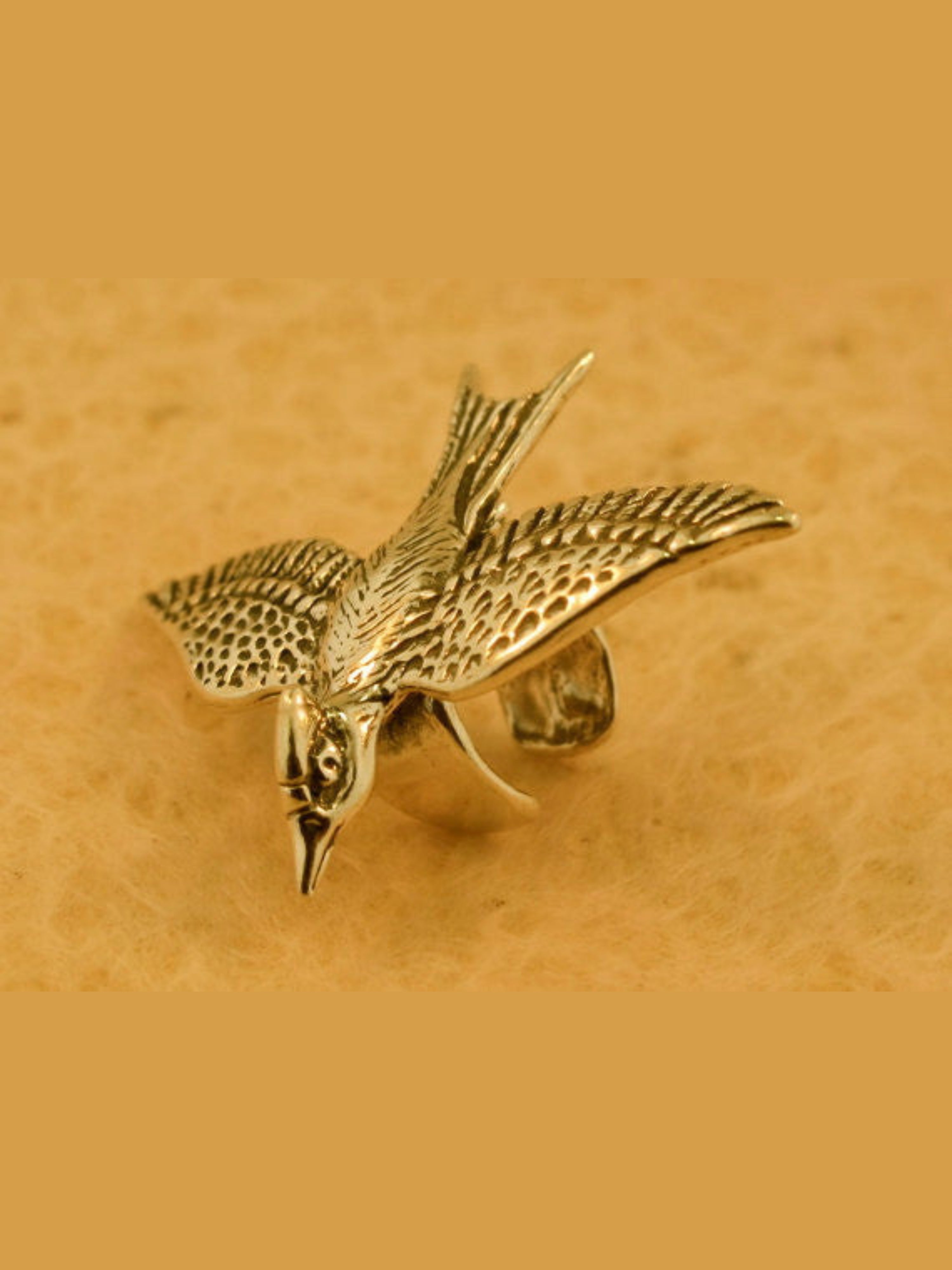 Mocking Jay Bird Ear Cuff - Bronze