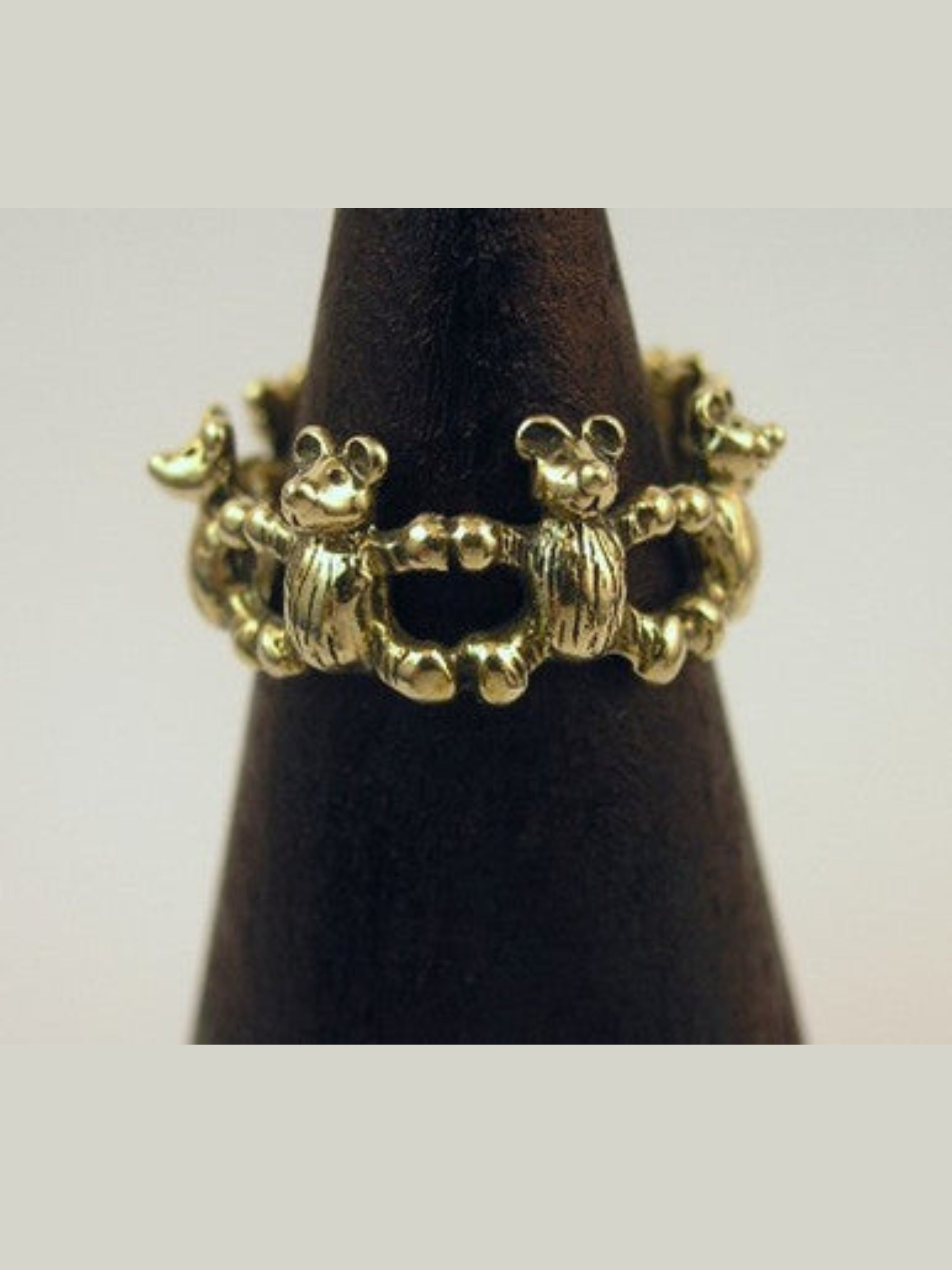 Teddy Bear Ring - 14K Gold