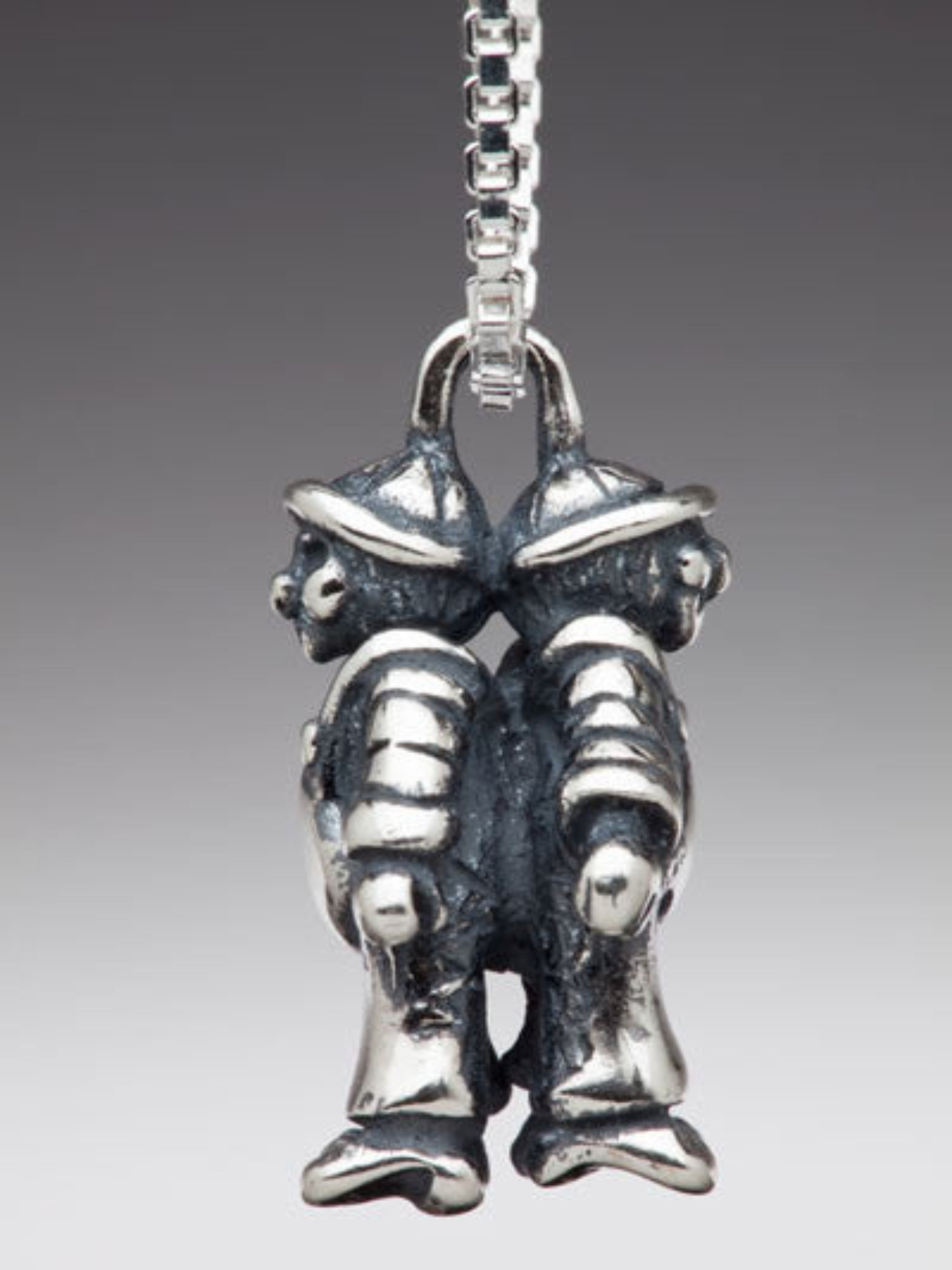 Alice - Tweedle Dum and Tweedle Dee Charm - Silver