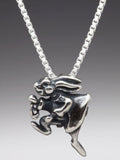 Alice - White Rabbit Charm - Sterling Silver