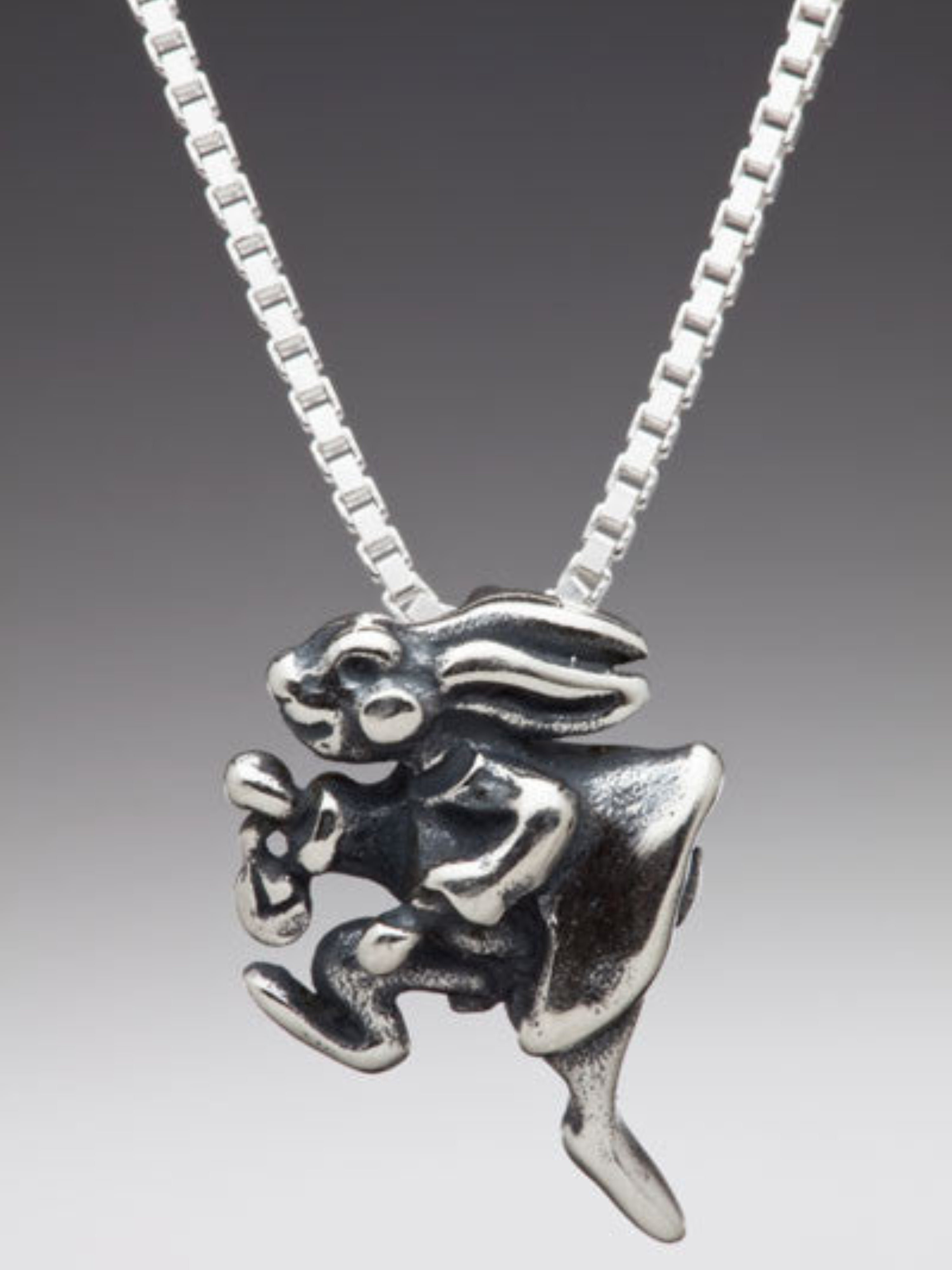 Alice - White Rabbit Charm - Silver