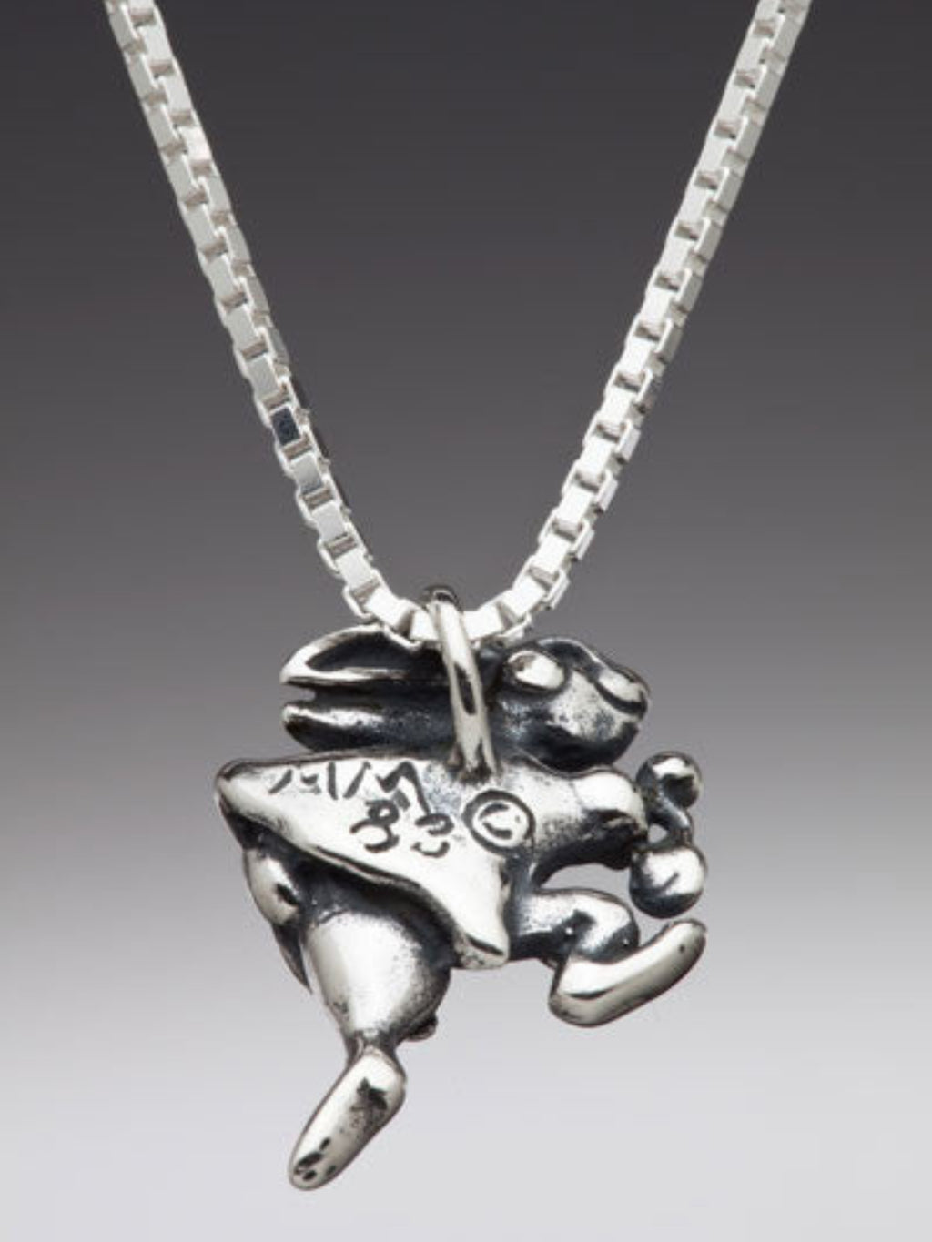 Alice - White Rabbit Charm - Sterling Silver