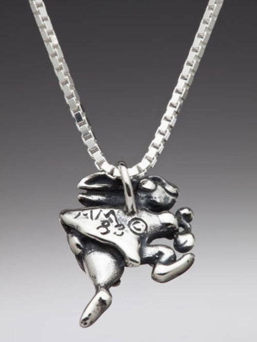 Alice - White Rabbit Charm - Silver