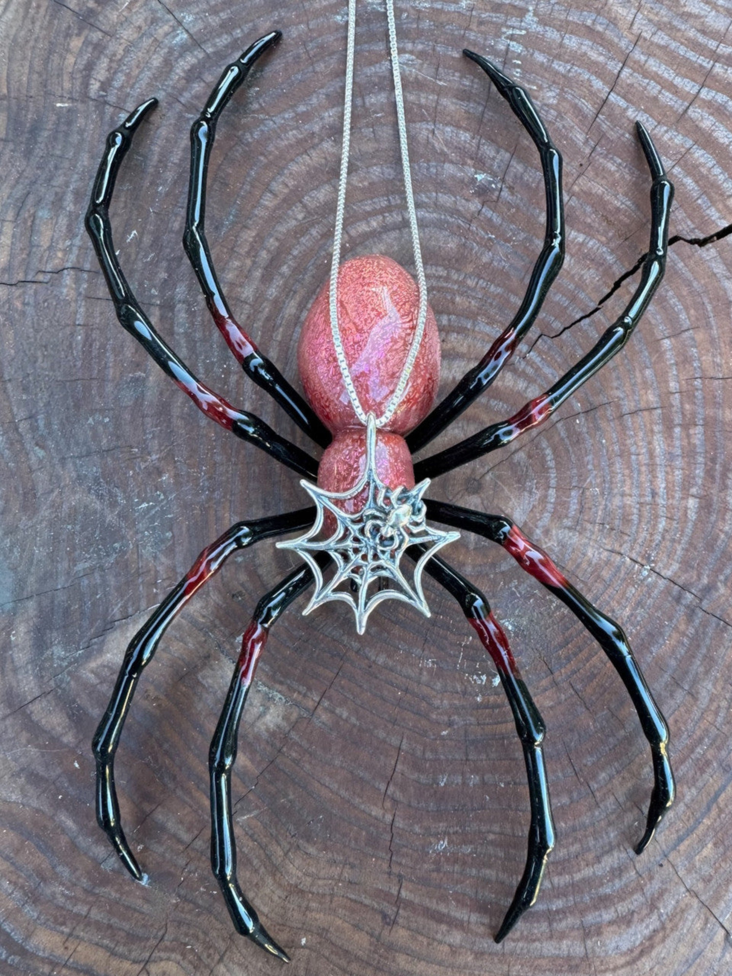Spider Web Charm - Sterling Silver