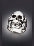 Large Skull and Crossbones Ring - Sterling Silver