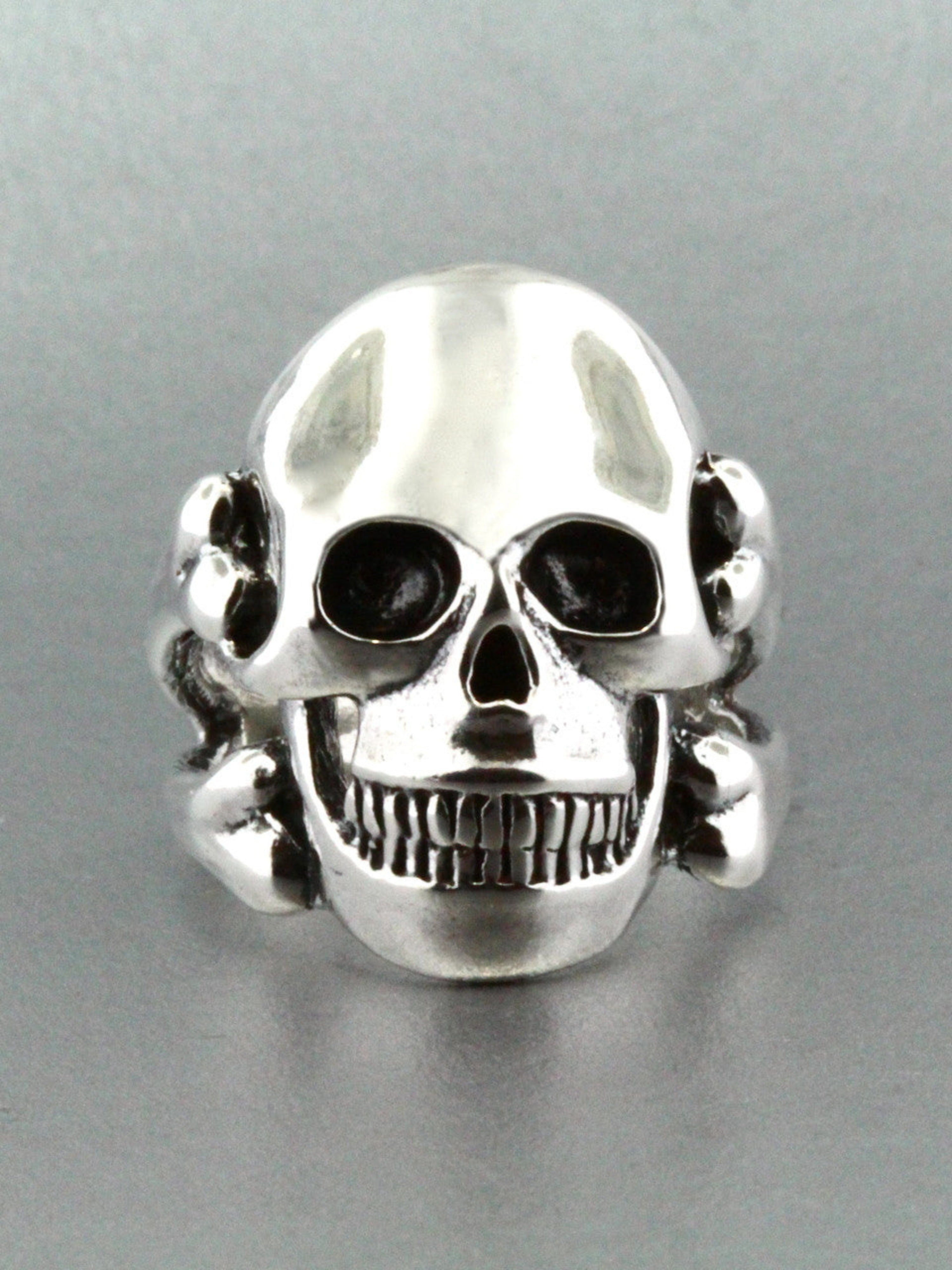 Large Skull and Crossbones Ring - Sterling Silver