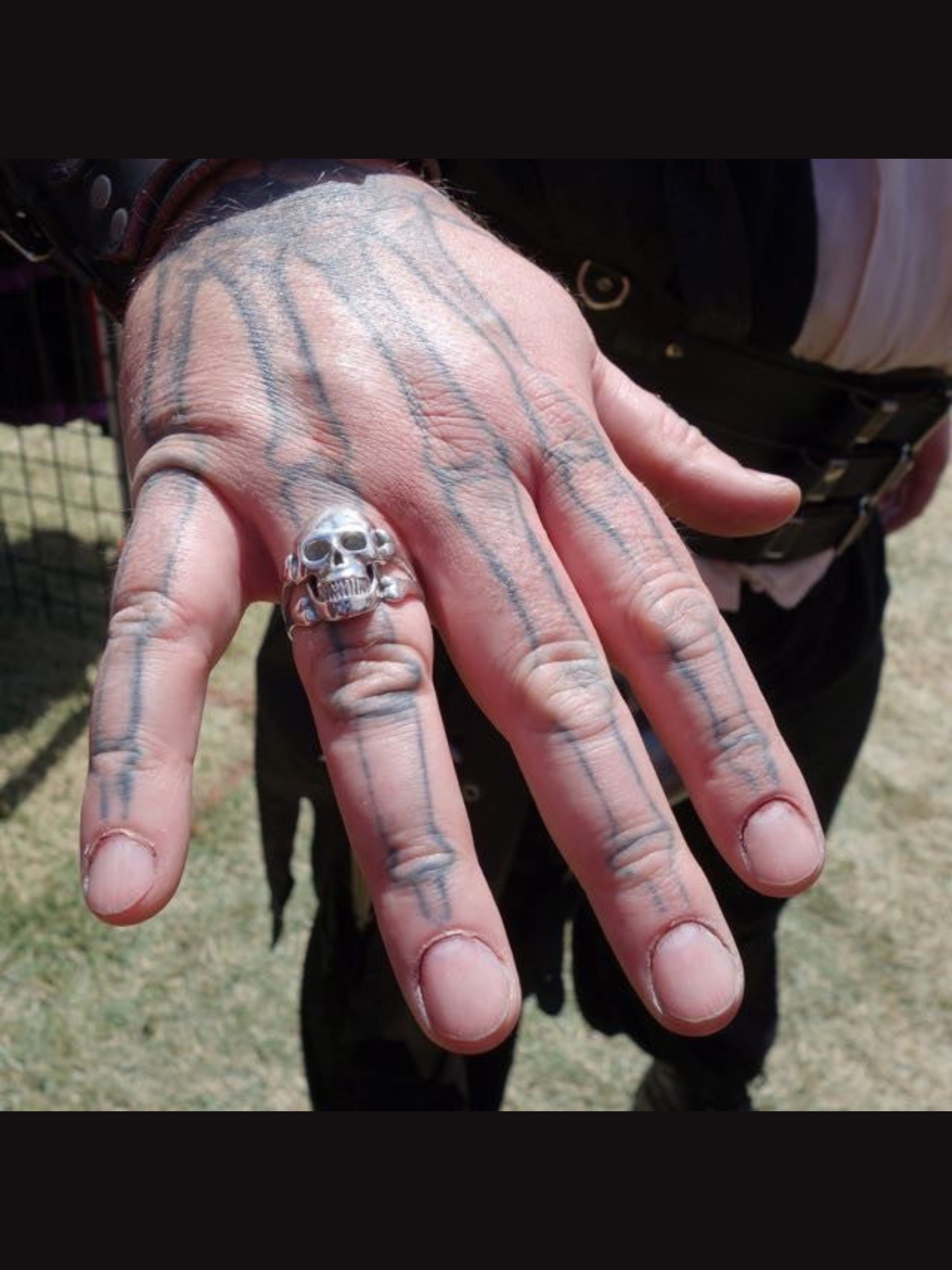 Large Skull and Crossbones Ring - Sterling Silver