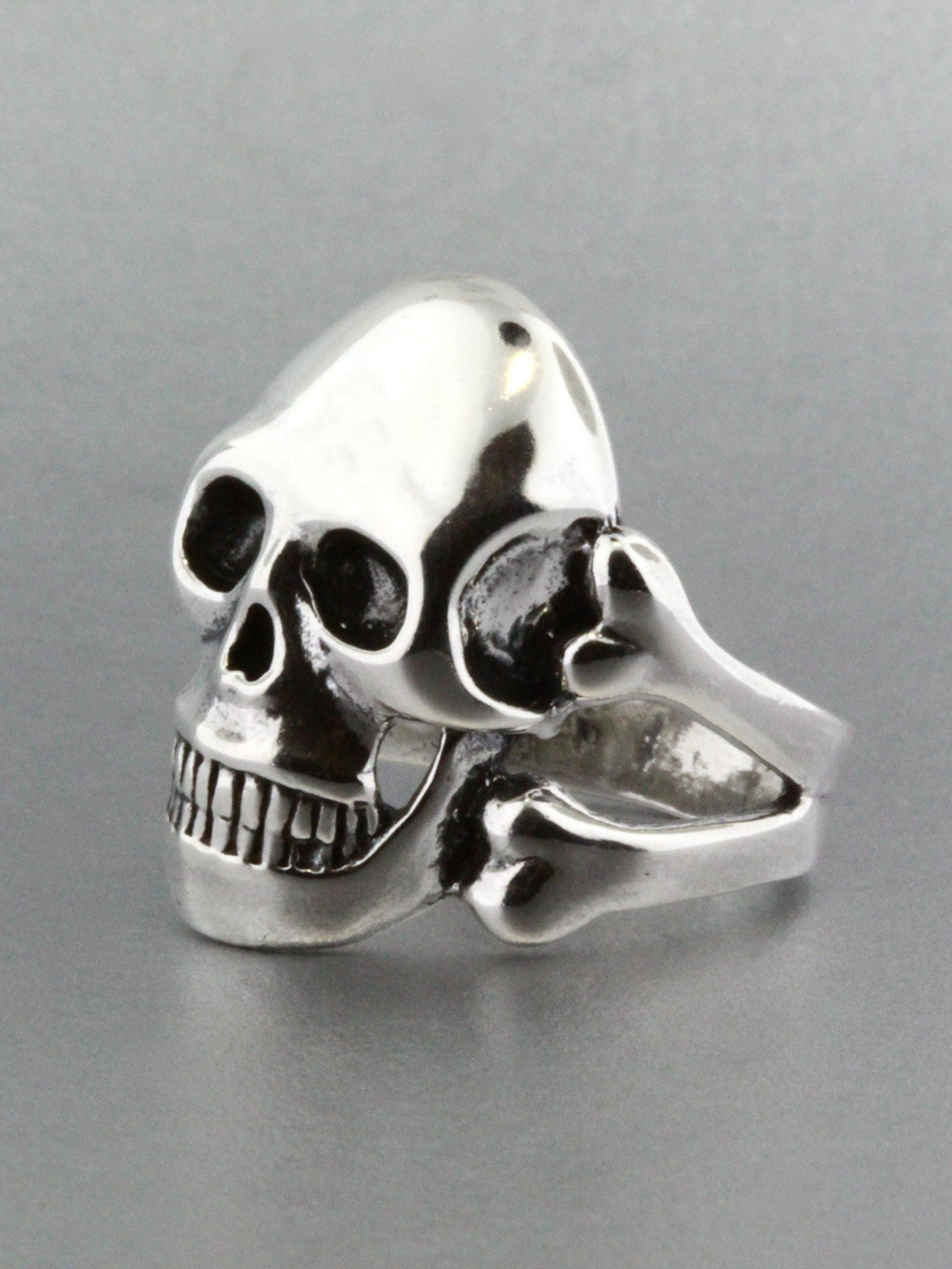 Large Skull and Crossbones Ring - Sterling Silver