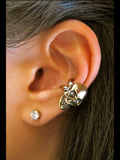 Skull Ear Cuff - Bronze