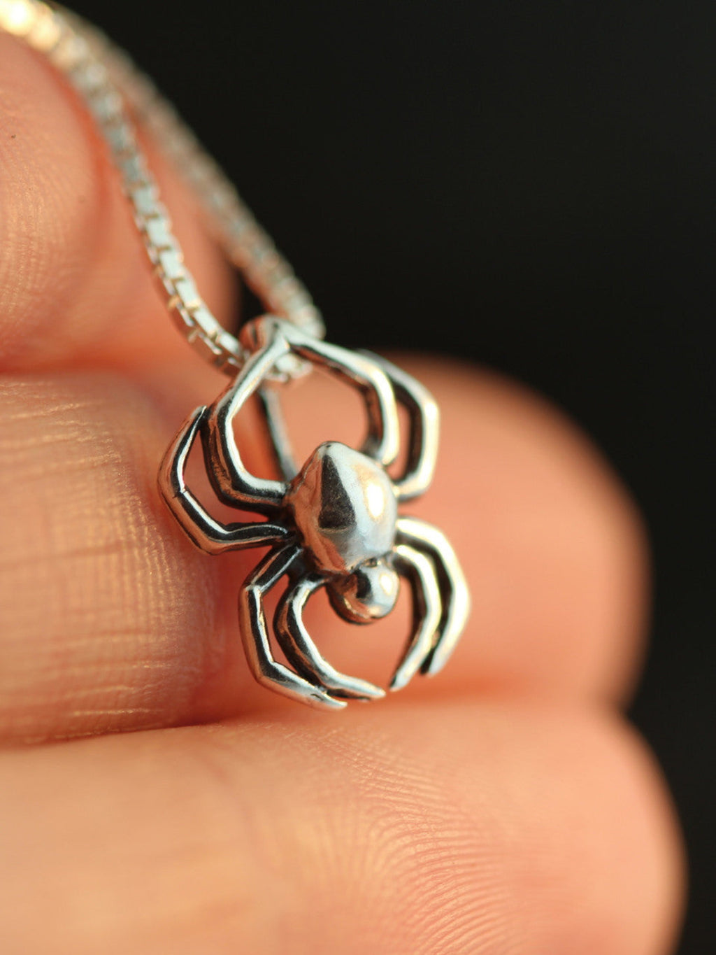 Small Spider Charm - Sterling Silver