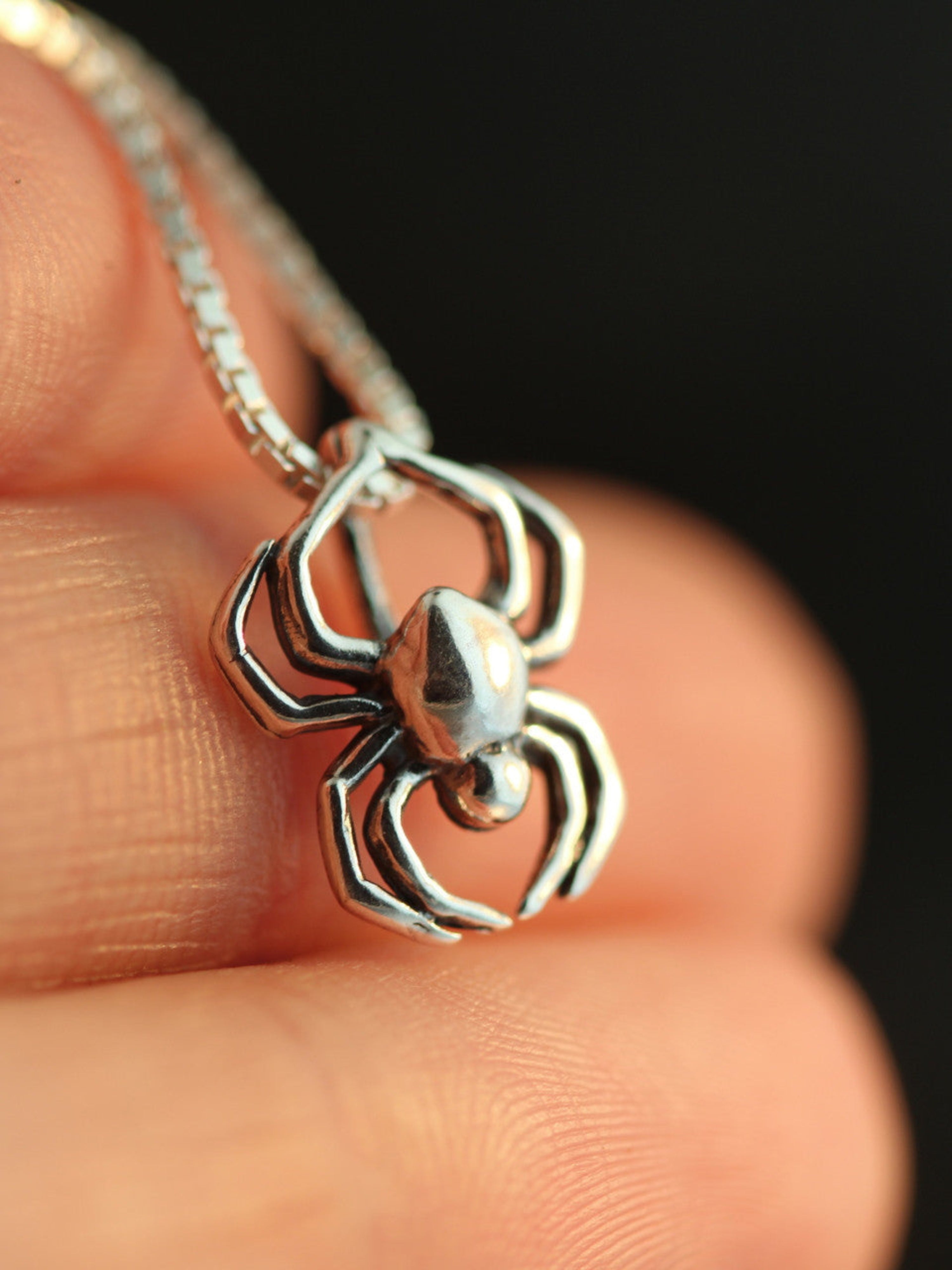 Small Spider Charm - Sterling Silver