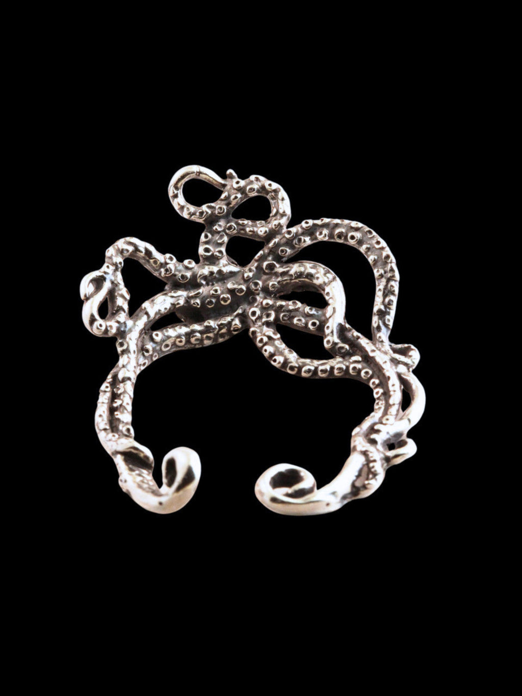 Octopus Ear Hoop - Sterling Silver