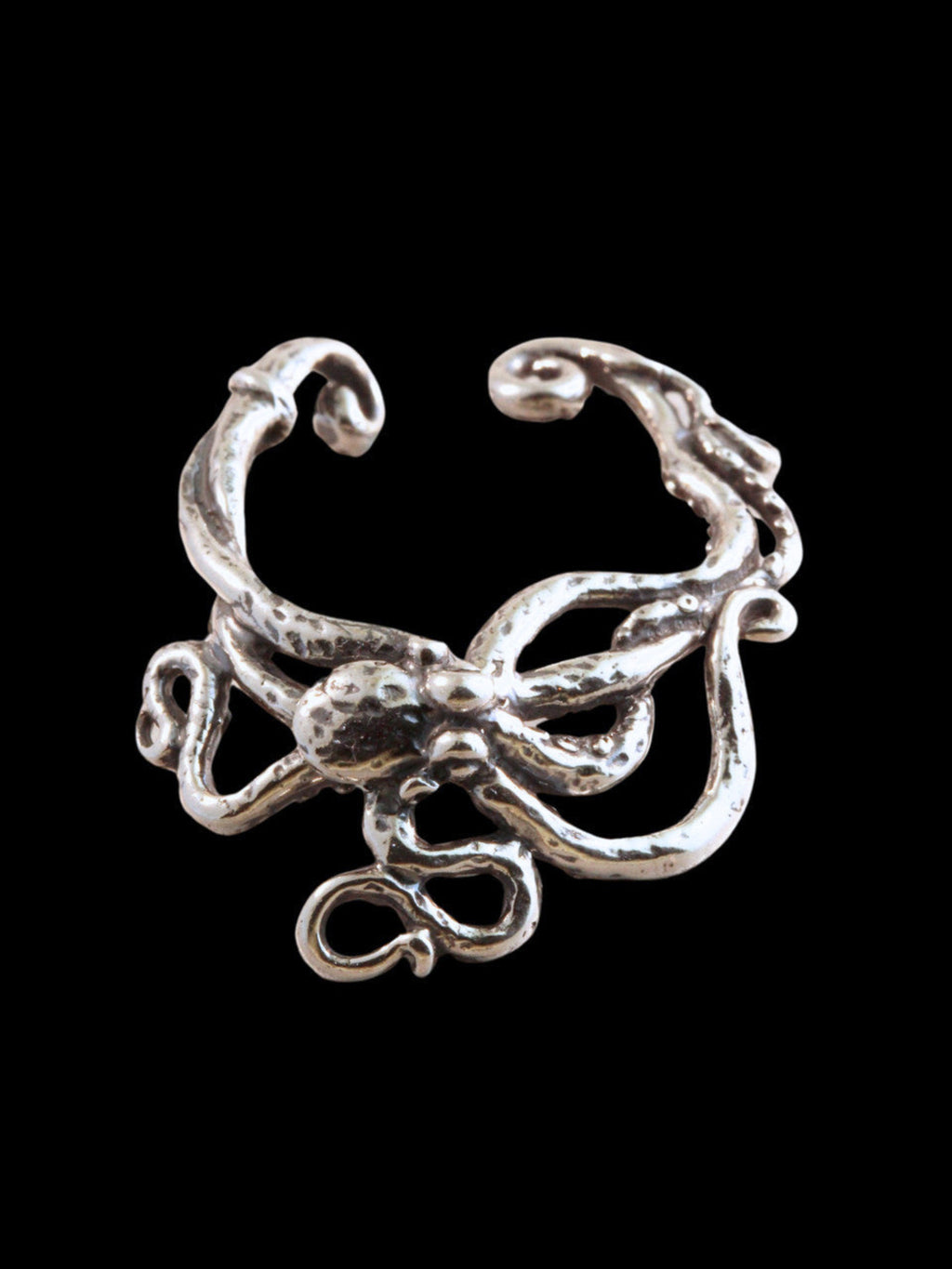 Octopus Ear Hoop - Sterling Silver