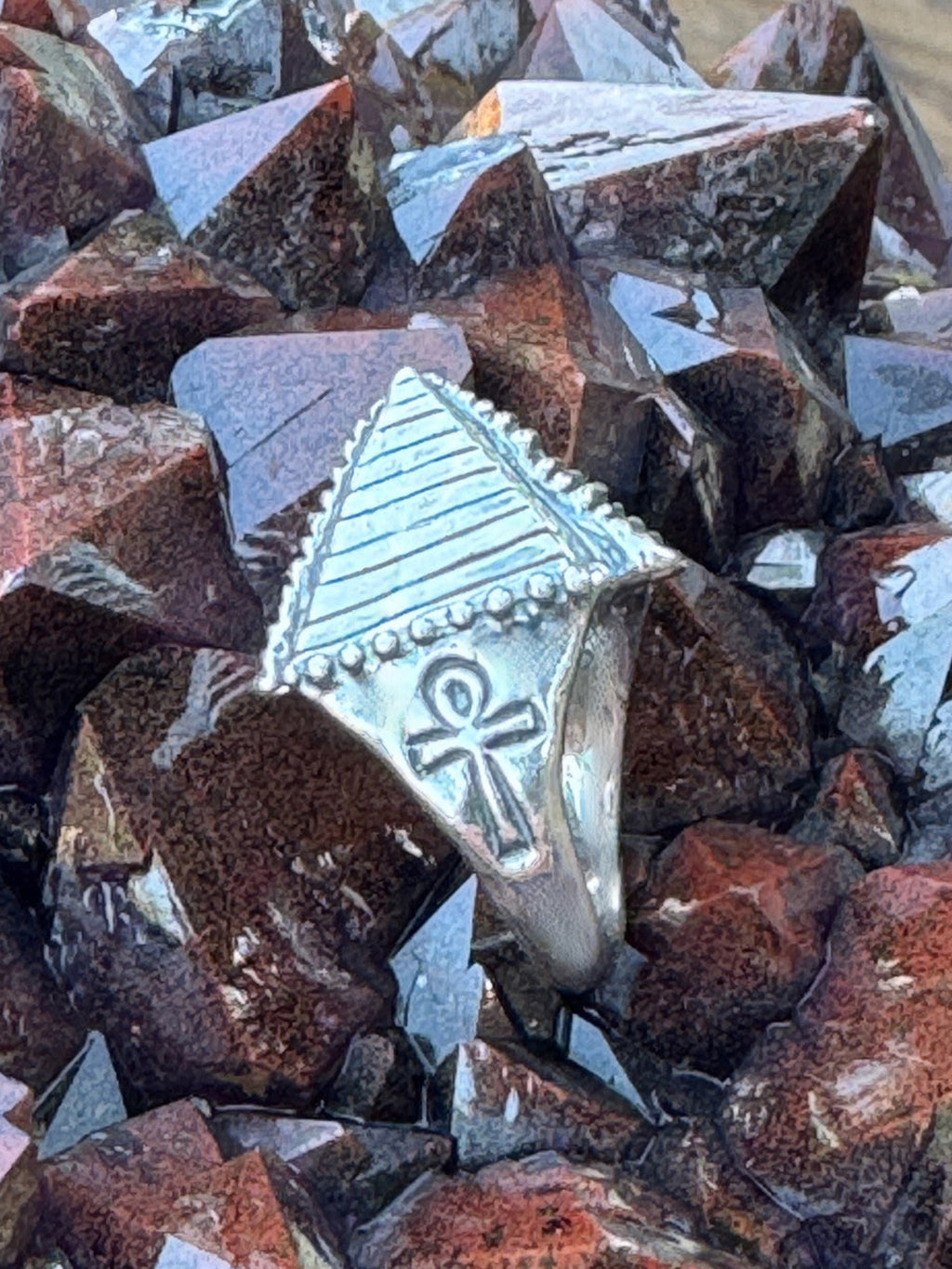 Pyramid Ring - Sterling Silver