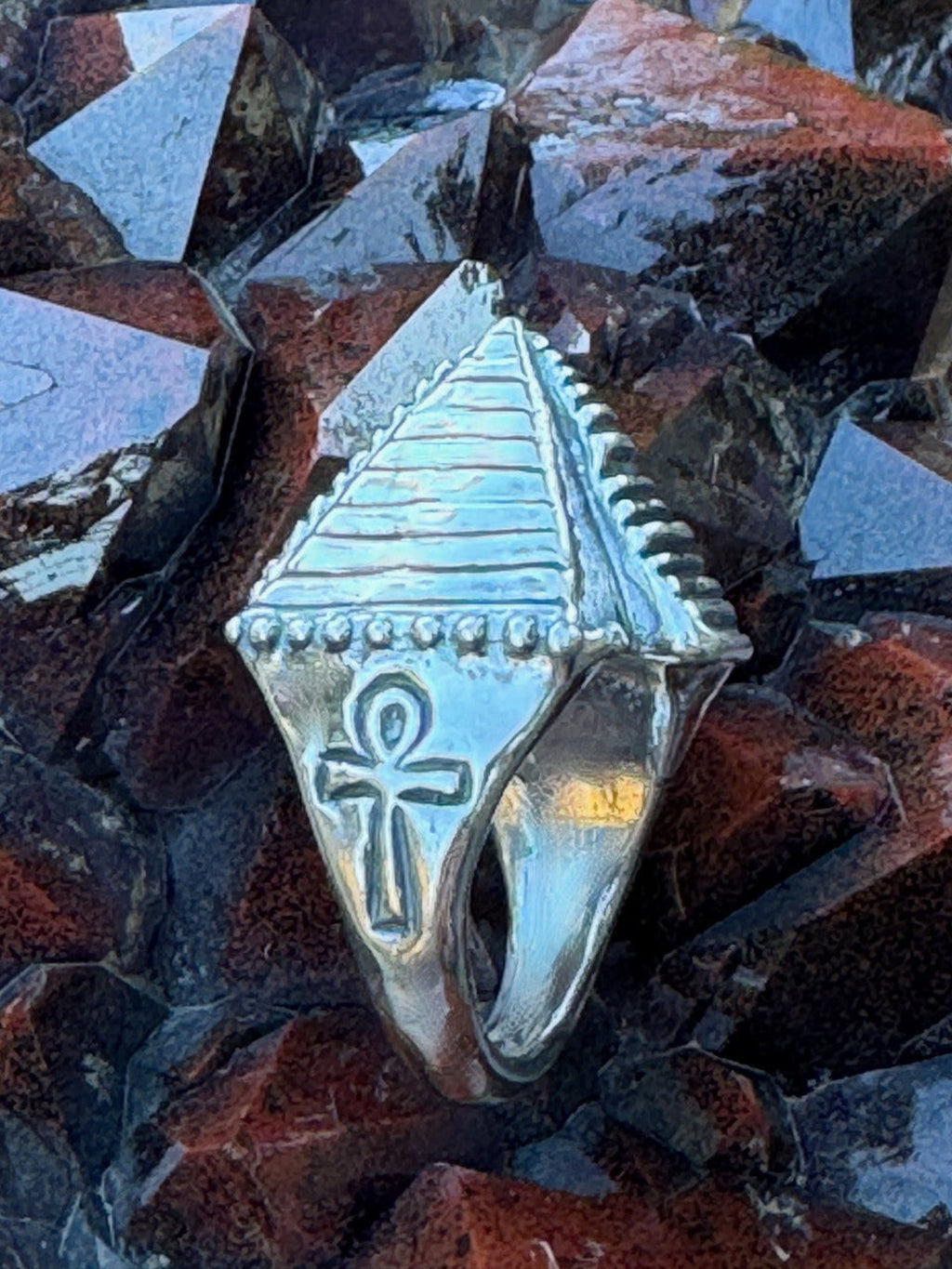 Pyramid Ring - Sterling Silver
