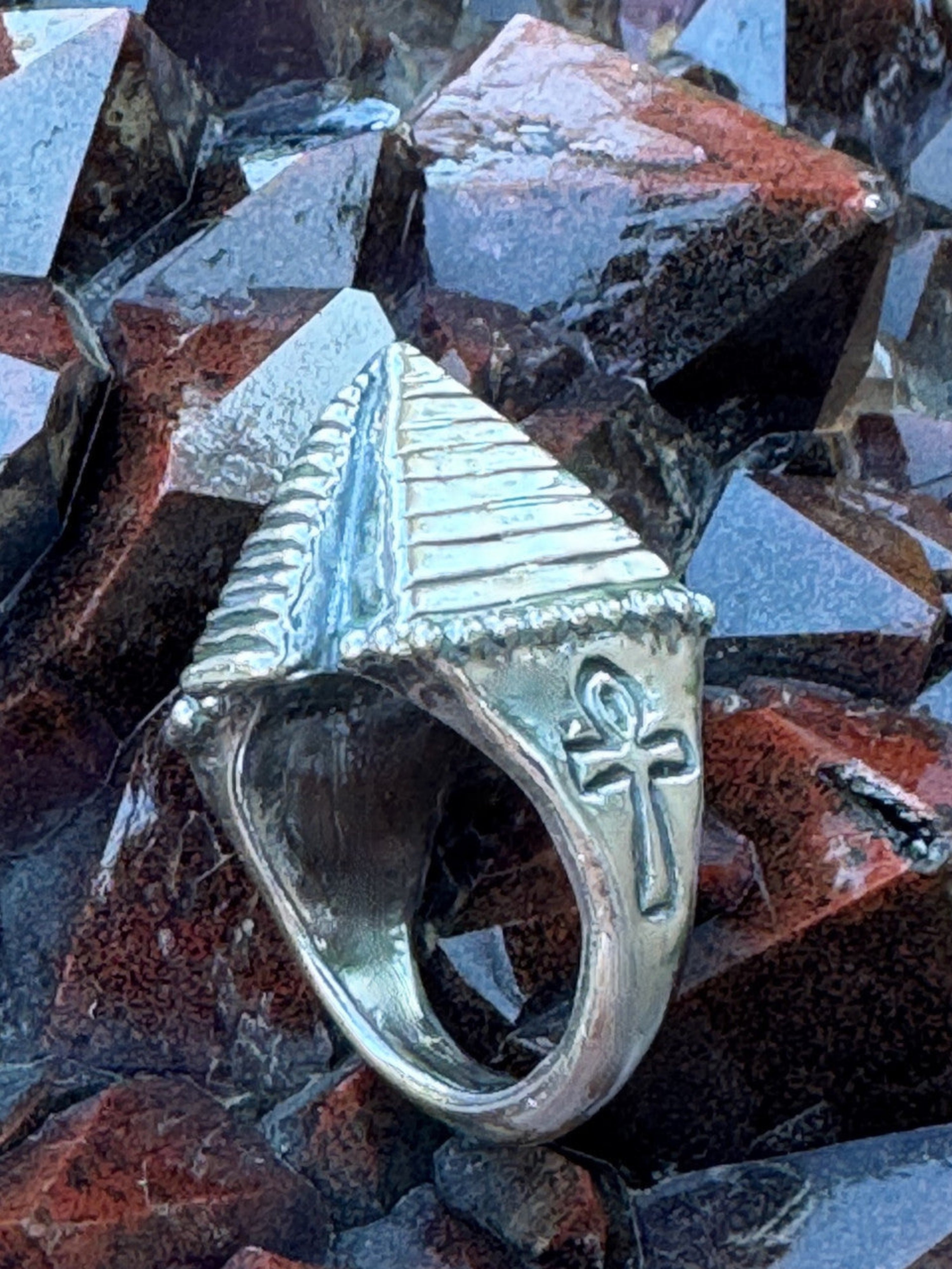 Pyramid Ring - Sterling Silver