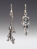 Classic Peter Pan - Captain Hook & Crocodile Earring Set - Sterling Silver