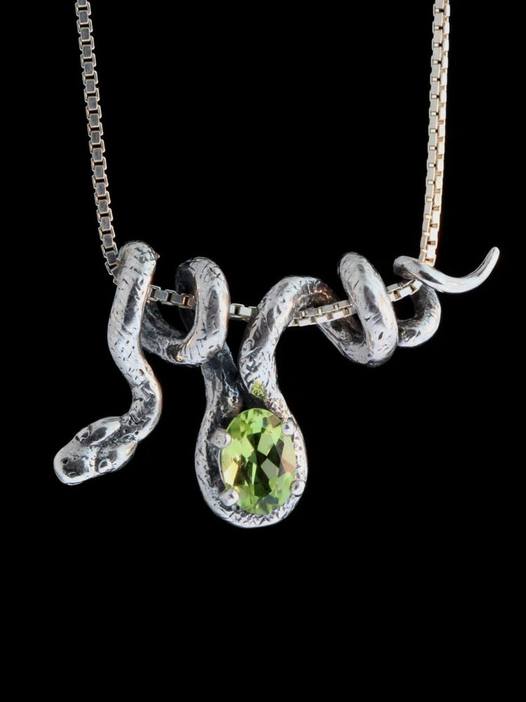 Vine Snake with Peridot