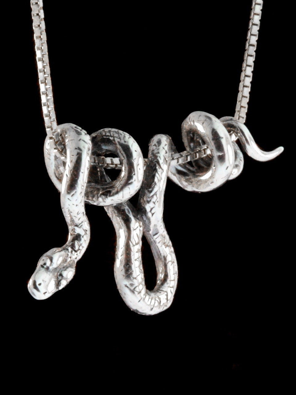 Silver Vine Snake Pendant
