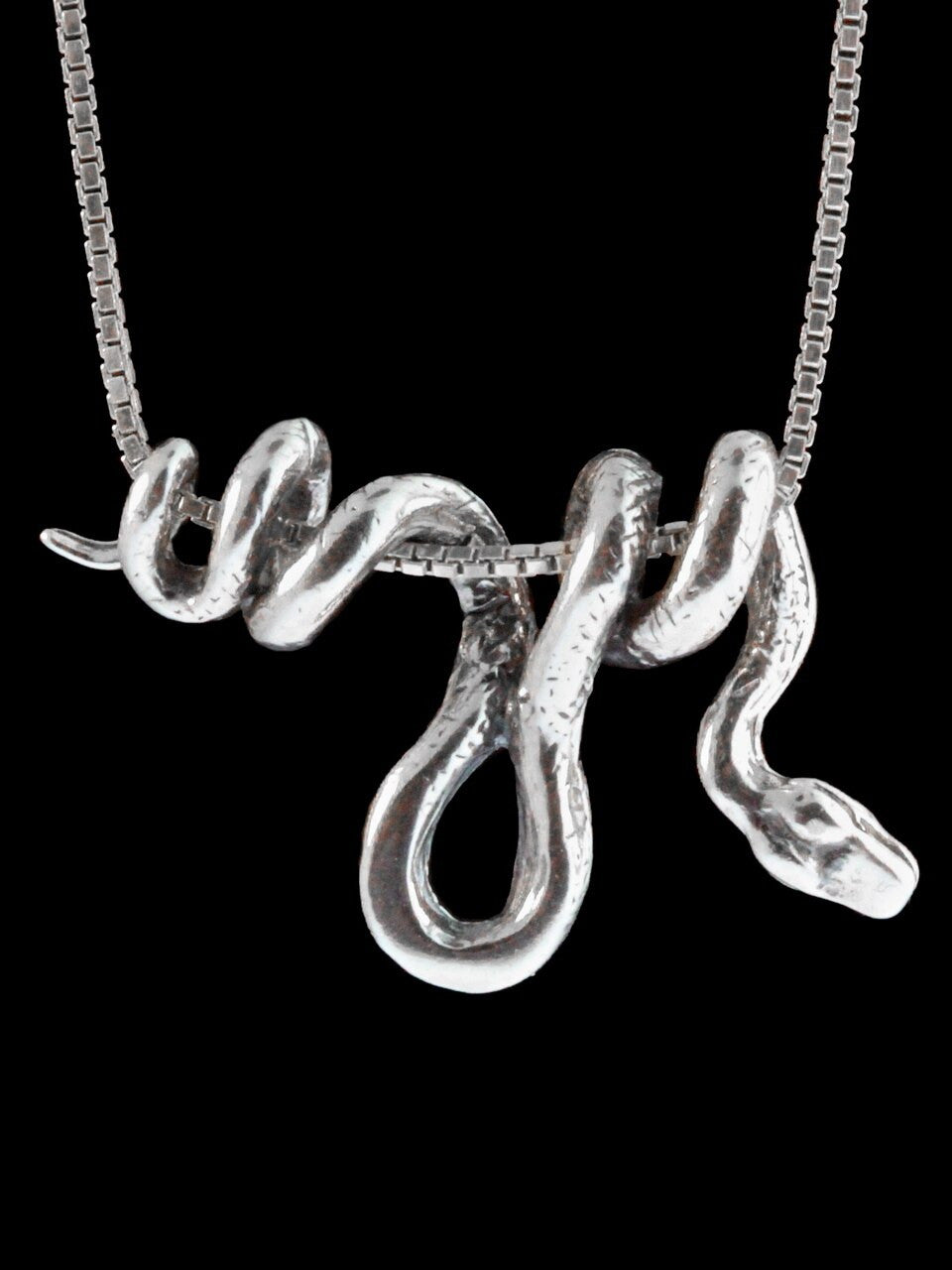 Silver Vine Snake Pendant