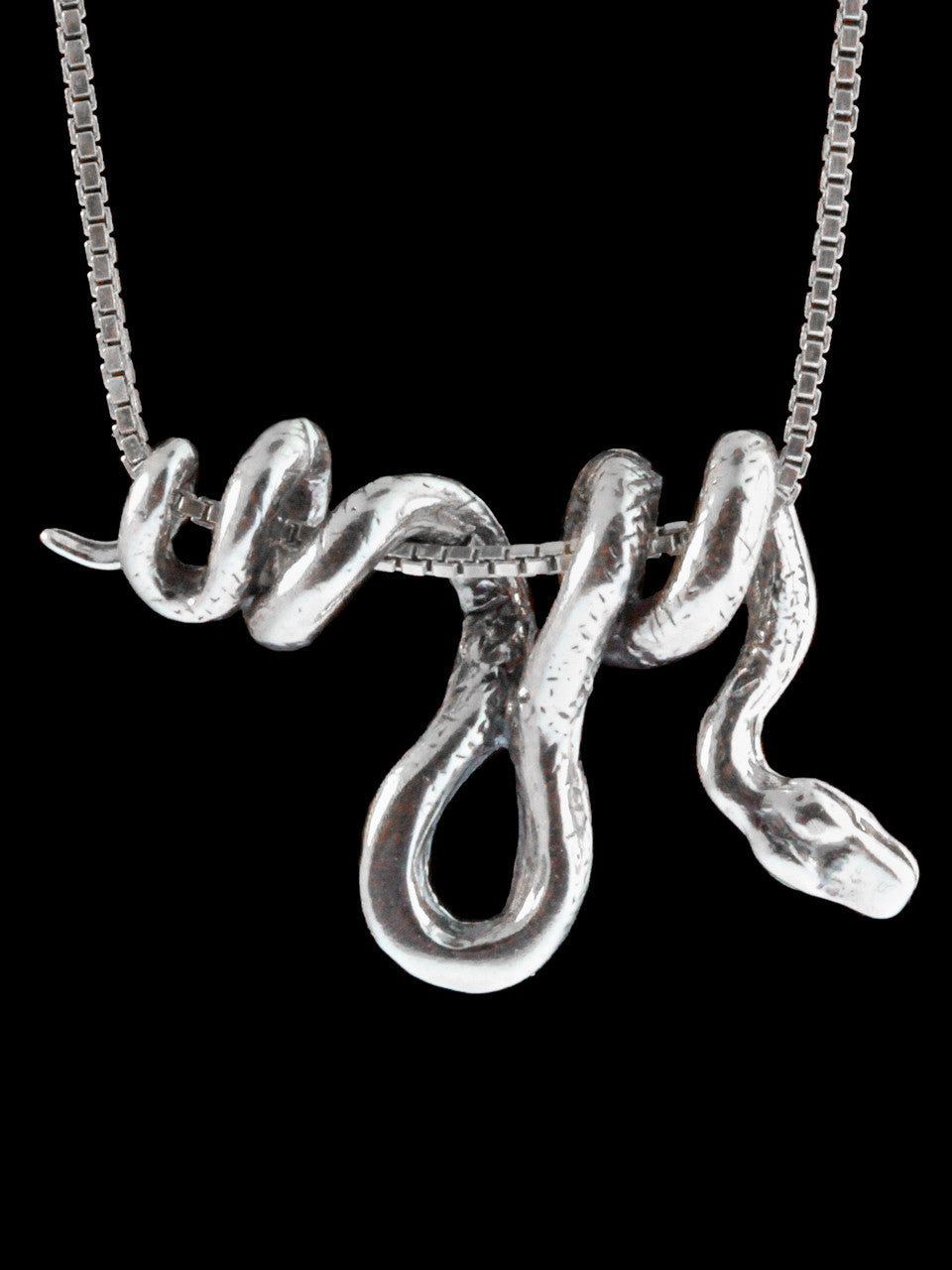 Vine Snake Pendant - Silver