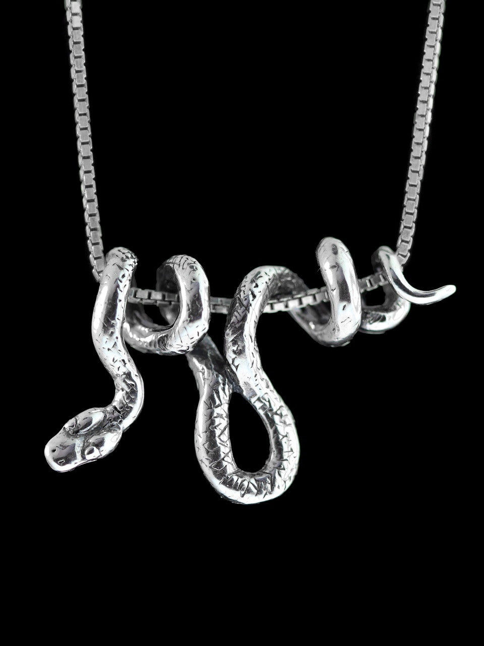 Silver Vine Snake Pendant