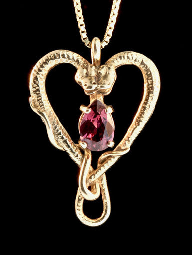 Viper Valentine with Gemstone - 14K Gold