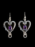Viper Valentine earrings with Amethyst