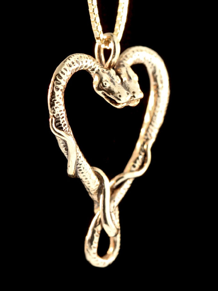 Viper Valentine Pendant in 14K Gold