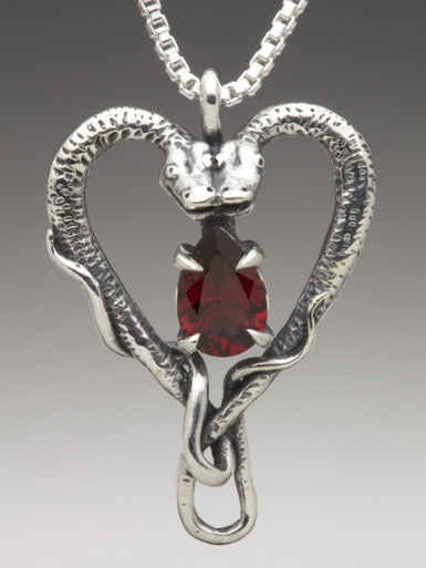 Viper Valentine with Gemstone - Silver