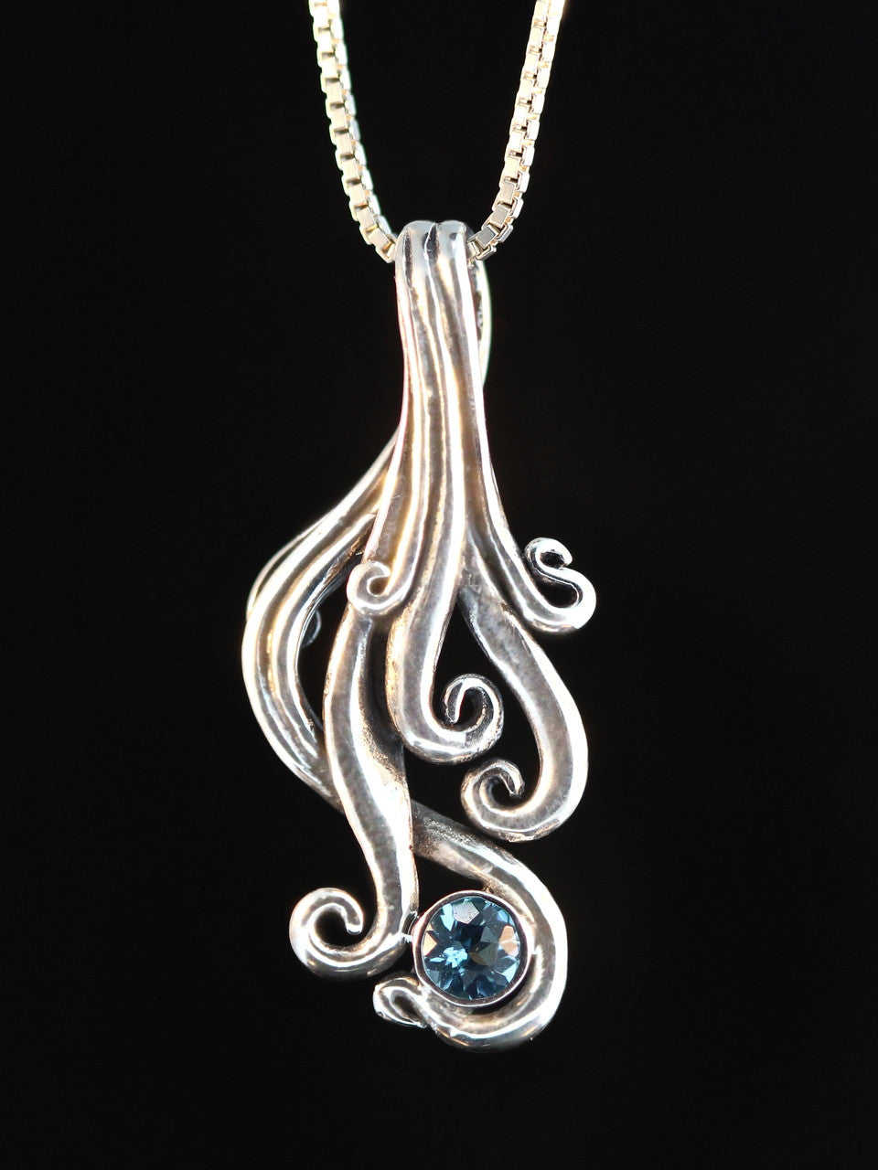 Cascade Waterfall Pendant with Topaz