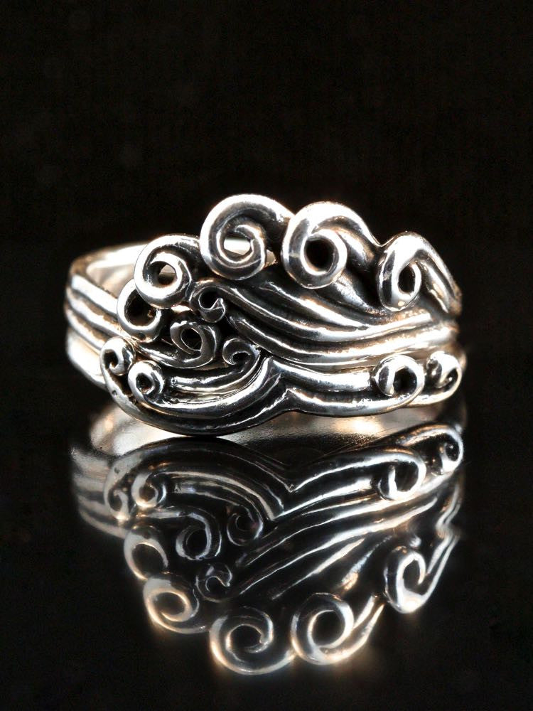 Wave Crest Ring - Two Part Set